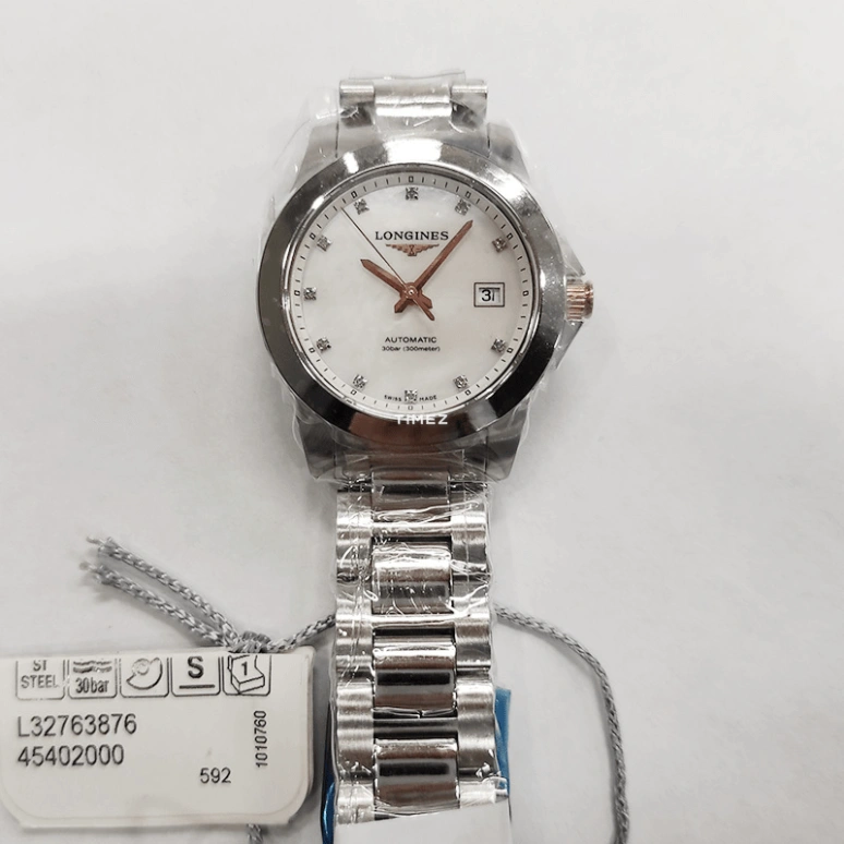 Longines,Conquest 29.50mm,29.50mm,Stainless Steel,White,Automatic,Day,40hours,L3,L3.276.3.87.6