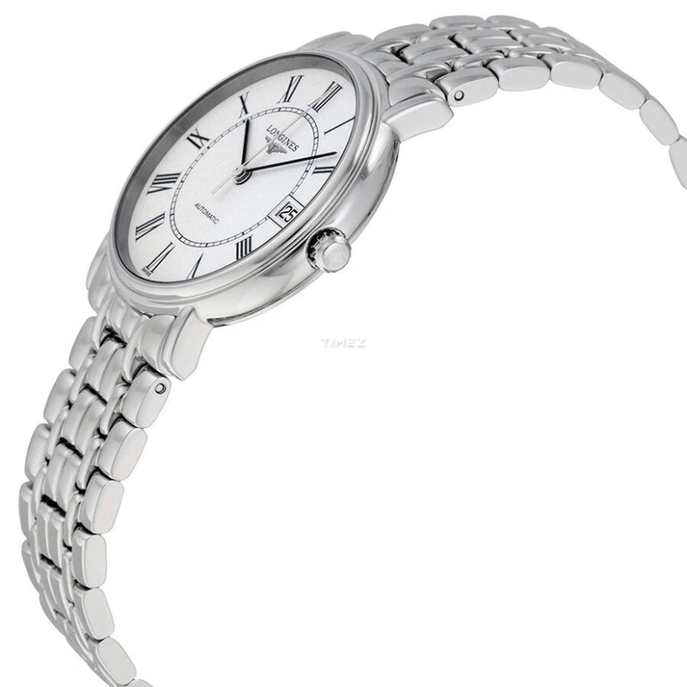 Longines,Presence 34.50mm,34.50mm,Stainless Steel,White,Automatic,Day,42hours,L4,L4.821.4.11.6
