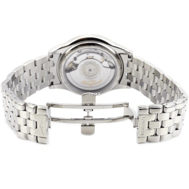Longines,Flagship 35.60mm,35.60mm,Stainless Steel,Black,Automatic,Day,42hours,L4,L4.774.4.98.6
