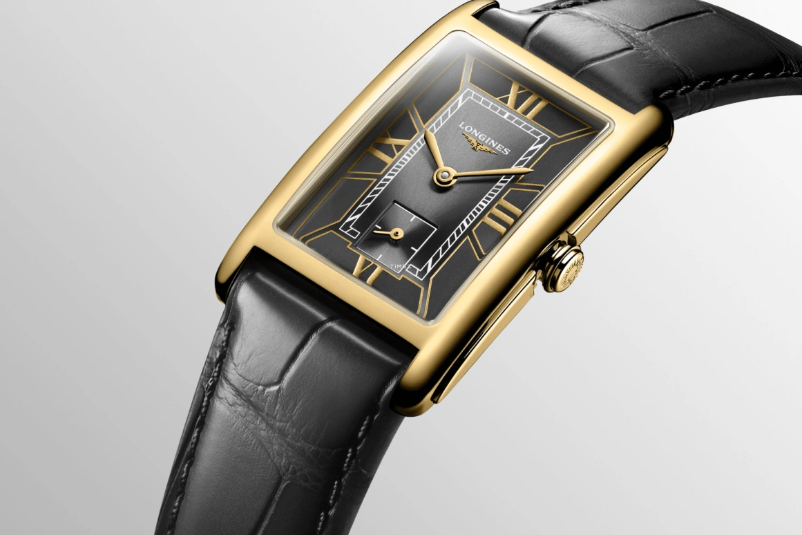 Longines,DolceVita 23x37mm,23x37mm,Yellow Gold,Black,Quartz,26280hours,In-house Caliber,L5,L5.512.6.75.2