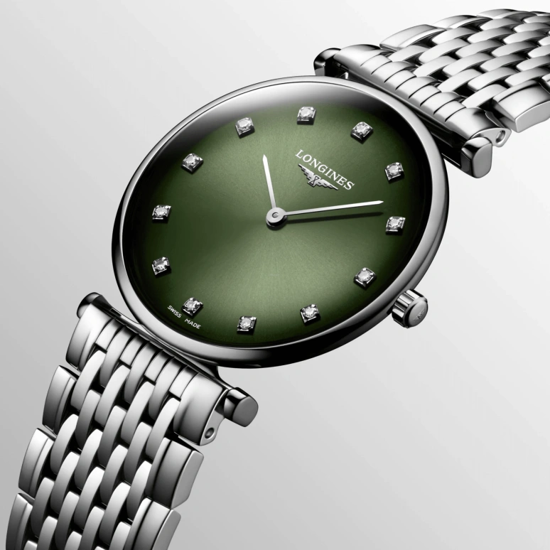 Longines,La Grande Classique 29mm,29mm,Stainless Steel,Green,Quartz,Perpetual Calendar,In-house Caliber,L4,L4.512.4.92.6