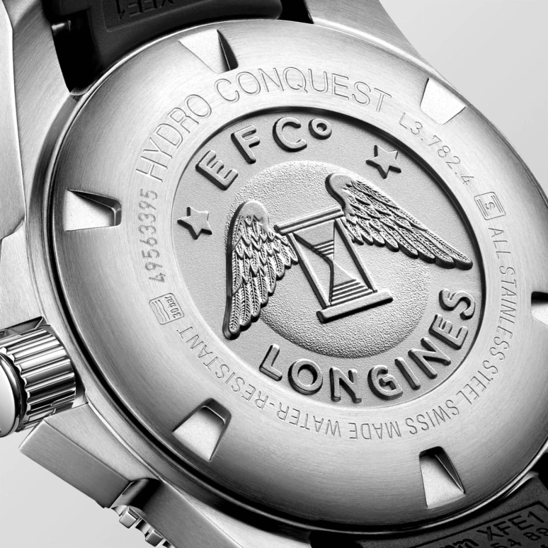 Longines,HydroConquest 43mm,43mm,Stainless Steel,Black,Automatic,Date,65hours,L3,L3.782.4.56.9