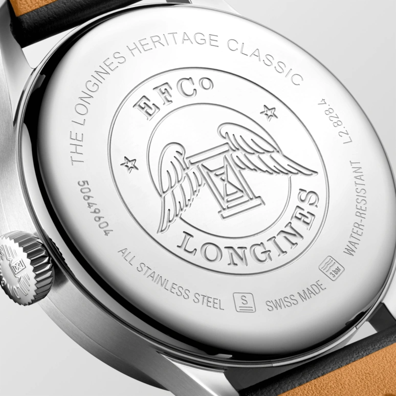Longines,Heritage Classic 38.50mm,38.50mm,Stainless Steel,Silver,Automatic,64hours,In-house Caliber,L2,L2.828.4.73.0