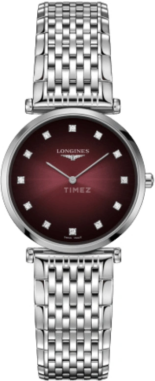 Longines,La Grande Classique 29mm,29mm,Stainless Steel,Red,Quartz,Perpetual Calendar,In-house Caliber,L4,L4.512.4.91.6