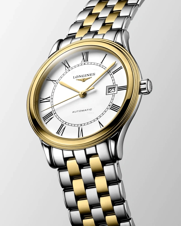 Longines,Flagship 40mm,40mm,Stainless Steel,White,Automatic,Date,64hours,L4,L4.984.3.21.7
