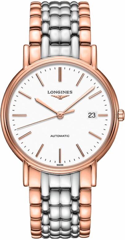 Longines,Presence 38.50mm,38.50mm,Stainless Steel,White,Automatic,Date,65hours,L4,L4.921.1.12.7