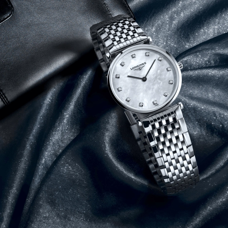 Longines,Elegant 33mm,33mm,Stainless Steel,White,Quartz,In-house Caliber,Sapphire,L4,L4.709.4.88.6