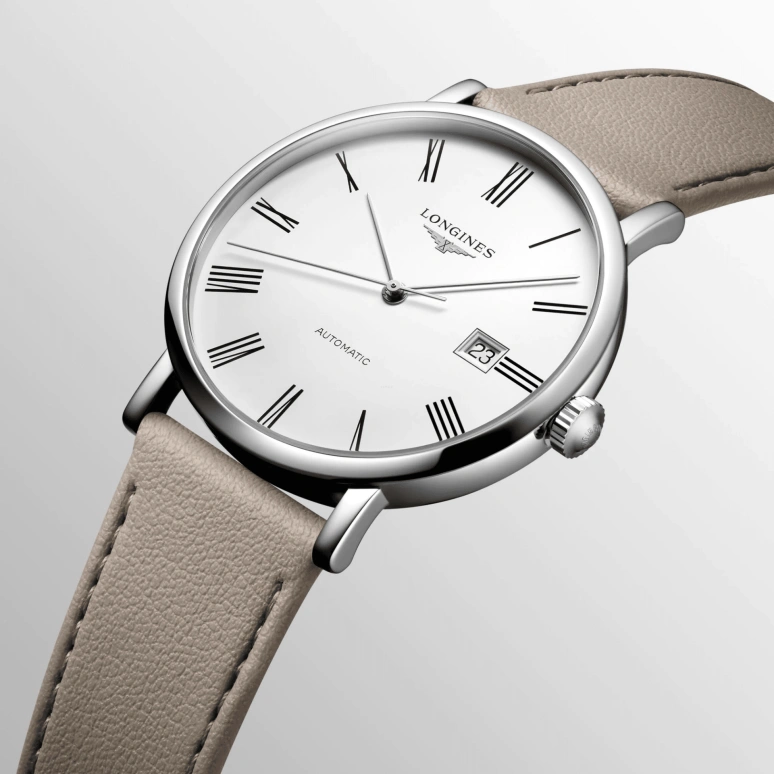 Longines,Elegant 41mm,41mm,Stainless Steel,White,Automatic,Date,64hours,L4,L4.911.4.11.0