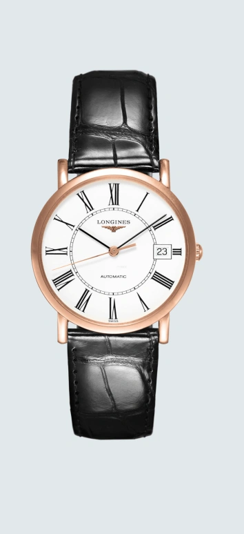 Longines,Elegant 34.50mm,34.50mm,Rose Gold,White,Automatic,Day,72hours,L4,L4.778.8.11.4