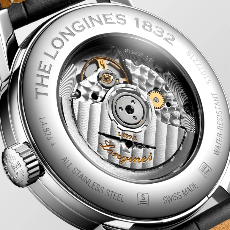 Longines,1832 40mm,40mm,Stainless Steel,Beige,Automatic,Moonphase,Date,L4,L4.826.4.92.2