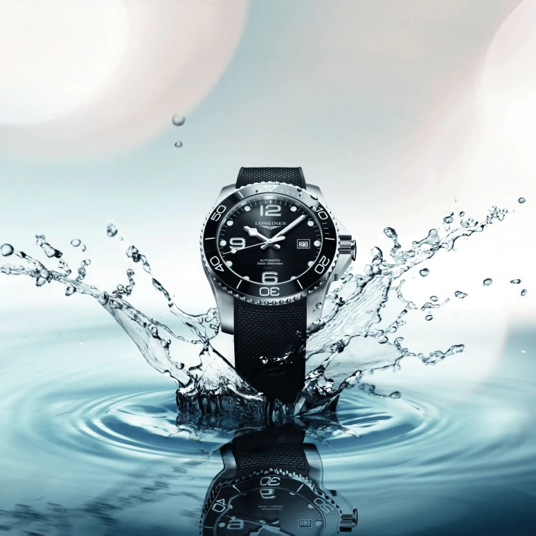 Longines,HydroConquest 43mm,43mm,Stainless Steel,Black,Automatic,Date,65hours,L3,L3.782.4.56.9