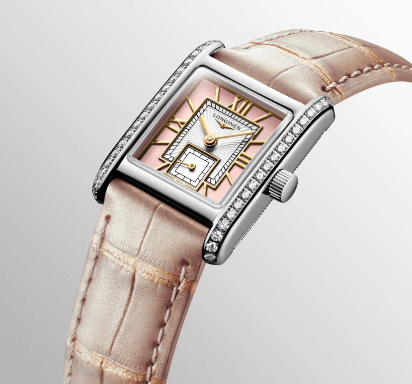 Longines,Mini DolceVita 21.50x29mm,21.50x29mm,Stainless Steel,Pink,Quartz,26280hours,In-house Caliber,L5,L5.200.0.99.2