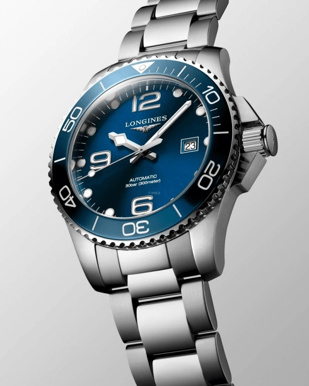 Longines,HydroConquest 43mm,43mm,Stainless Steel,Blue,Automatic,Date,65hours,L3,L3.782.4.96.6