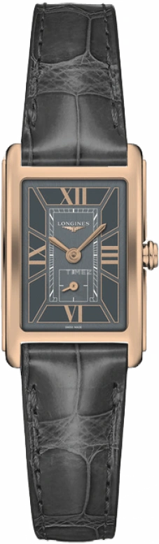 Longines,DolceVita 20.80mm,20.80mm,Pink Gold,Grey,Quartz,Day,26280hours,L5,L5.255.8.75.2