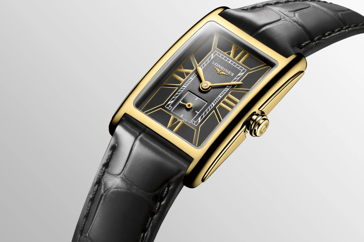 Longines,DolceVita 20.50x32mm,20.50x32mm,Yellow Gold,Smoky Coal,Quartz,26280hours,In-house Caliber,L5,L5.255.6.75.2