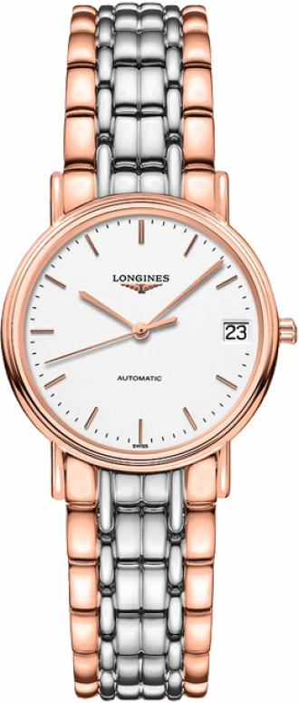 Longines,Presence 30mm,30mm,Stainless Steel,White,Automatic,Date,64hours,L4,L4.322.1.12.7
