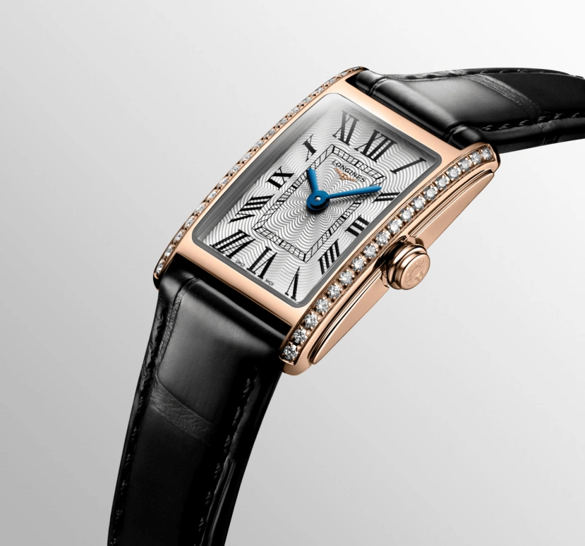 Longines,DolceVita 17.70x27mm,17.70x27mm,Pink Gold,Silver,Quartz,In-house Caliber,Sapphire,L5,L5.258.9.71.0
