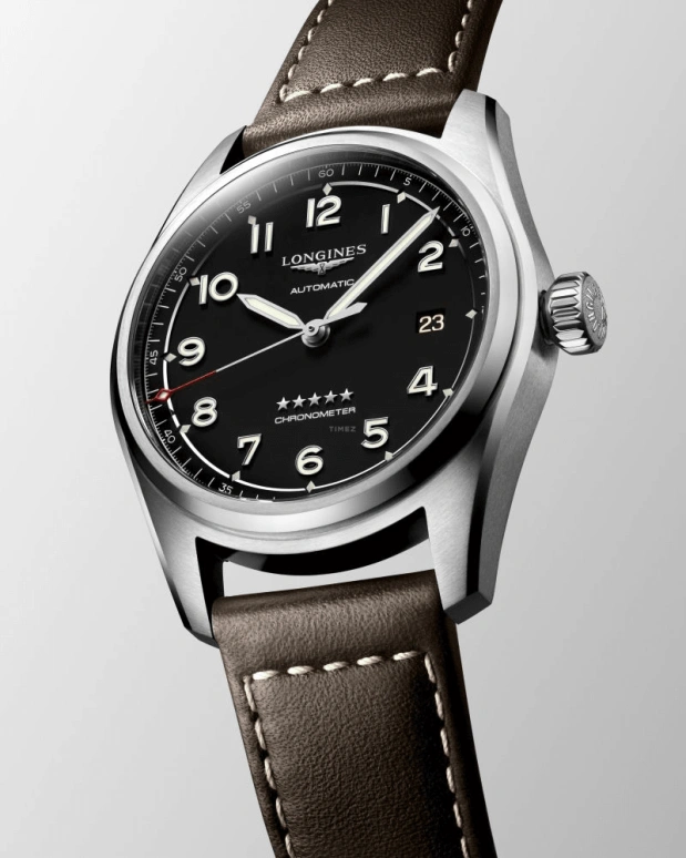 Longines,Spirit 40mm,40mm,Stainless Steel,Black,Automatic,Date,64hours,L3,L3.810.4.53.0