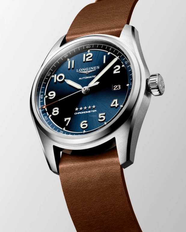 Longines,Spirit 40mm,40mm,Stainless Steel,Blue,Automatic,Date,64hours,L3,L3.810.4.93.9
