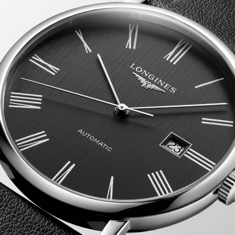 Longines,Elegant 41mm,41mm,Stainless Steel,Grey,Automatic,Date,64hours,L4,L4.911.4.71.2