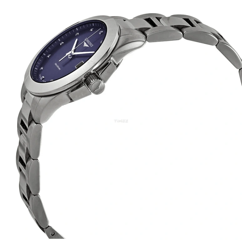 Longines,Conquest 34mm,34mm,Stainless Steel,Blue,Quartz,Day,26280hours,L3,L3.377.4.97.6