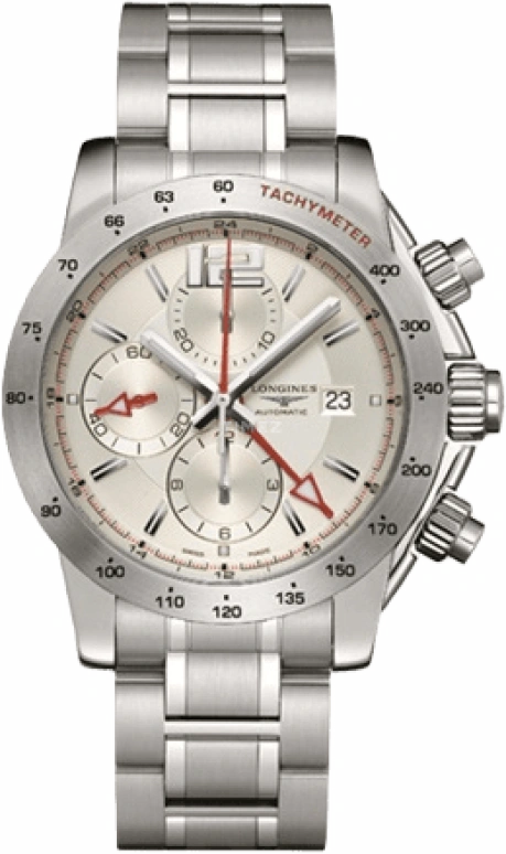 Longines,Admiral 42mm,42mm,Stainless Steel,Silver,Automatic,Chronograph,Date,L3,L3.670.4.76.6