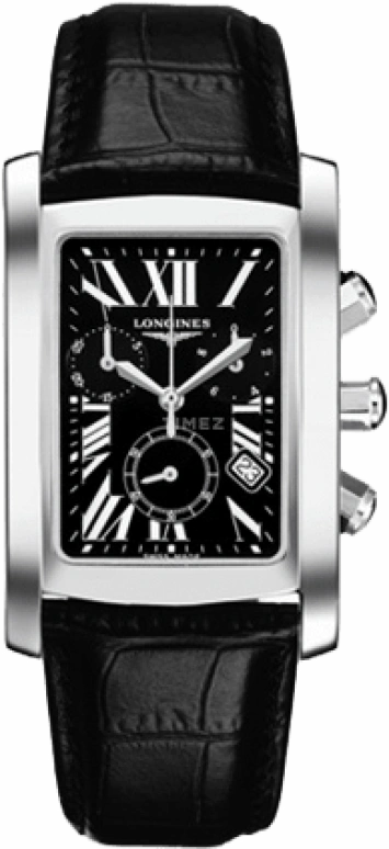 Longines,DolceVita 30mm,30mm,Stainless Steel,Black,Quartz,Chronograph,Date,L5,L5.680.4.79.3