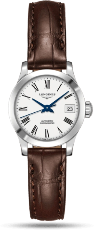 Longines,Record 26mm,26mm,Stainless Steel,White,Automatic,Date,40hours,L2,L2.320.4.11.2