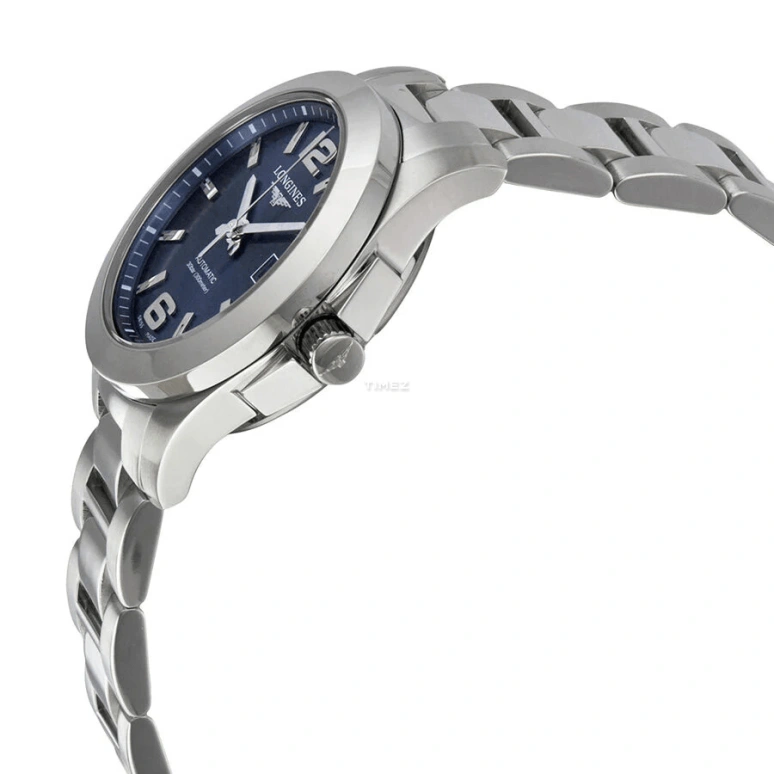 Longines,Conquest 29.50mm,29.50mm,Stainless Steel,Blue,Automatic,Day,40hours,L3,L3.276.4.99.6