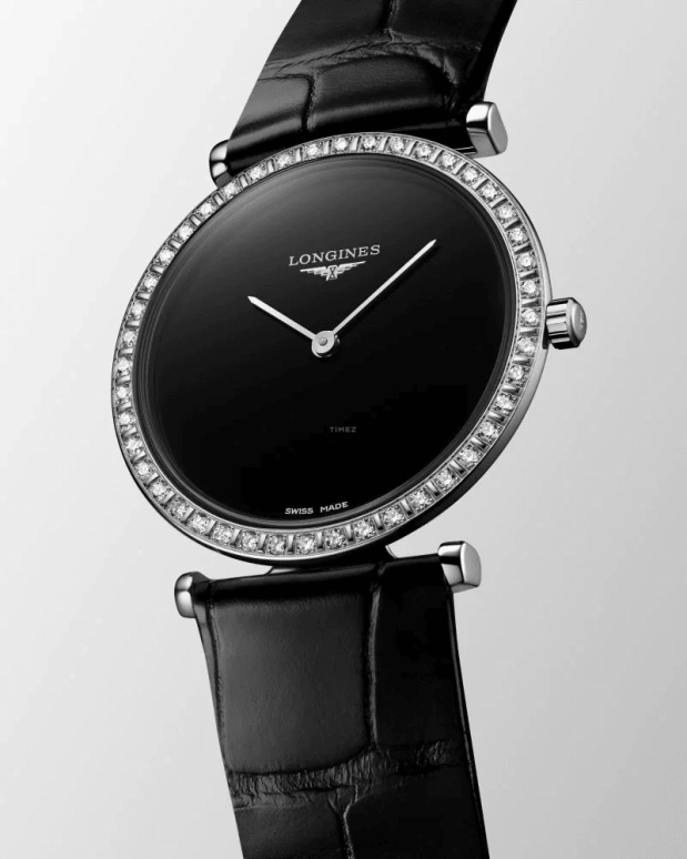 Longines,La Grande Classique 29mm,29mm,Stainless Steel,Black,Quartz,In-house Caliber,Sapphire,L4,L4.523.0.50.2
