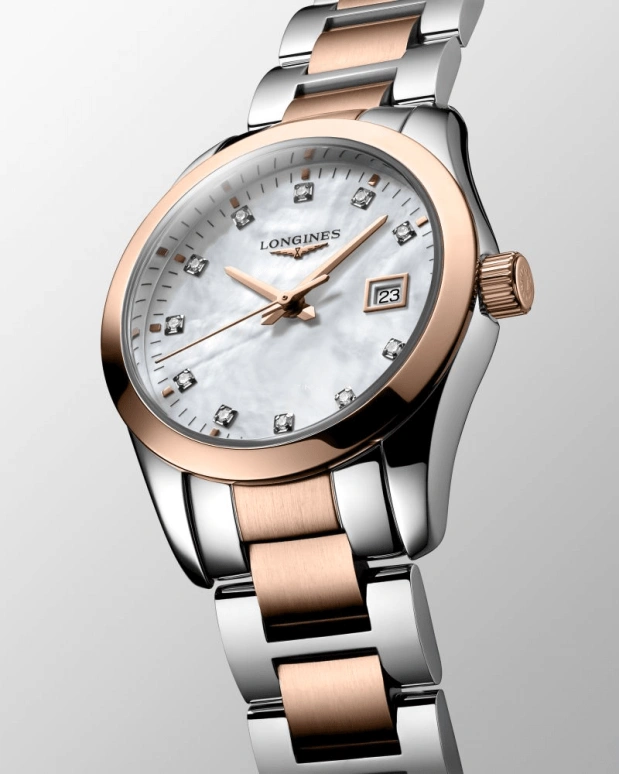 Longines,Conquest Classic 29.50mm,29.50mm,Stainless Steel,White,Quartz,Date,Jumping Minutes,L2,L2.286.3.87.7