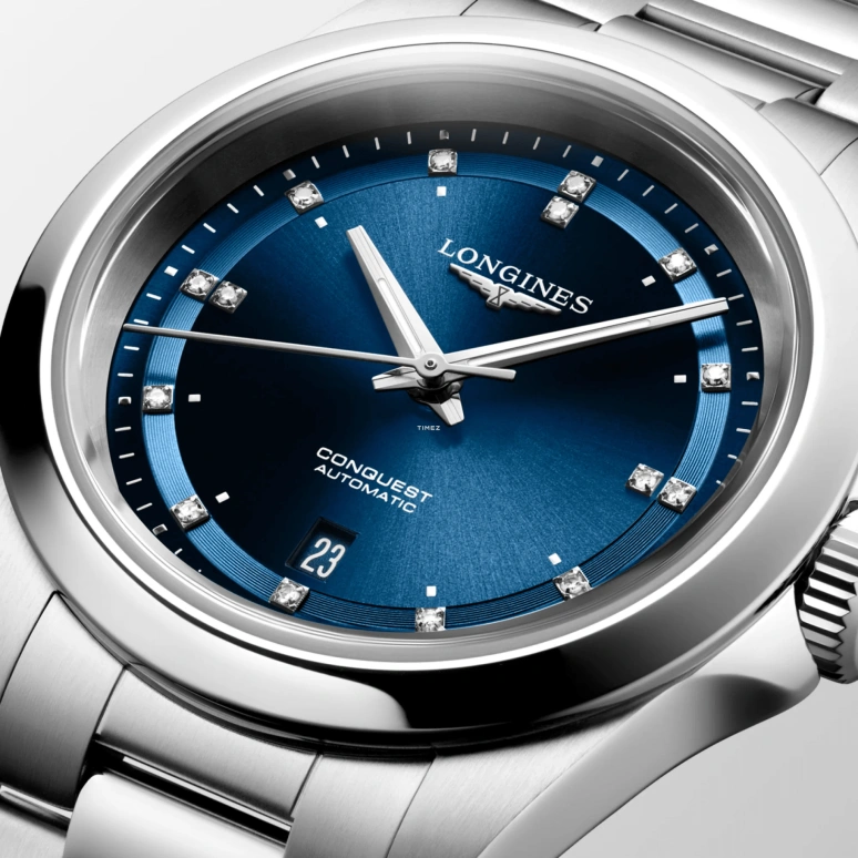 Longines,Sport 30mm,30mm,Stainless Steel,Blue,Automatic,Day,Anti-magnetic,L3,L3.320.4.97.6
