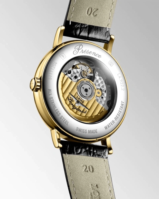 Longines,Presence 40mm,40mm,Stainless Steel,White,Automatic,Date,65hours,L4,L4.922.2.11.2