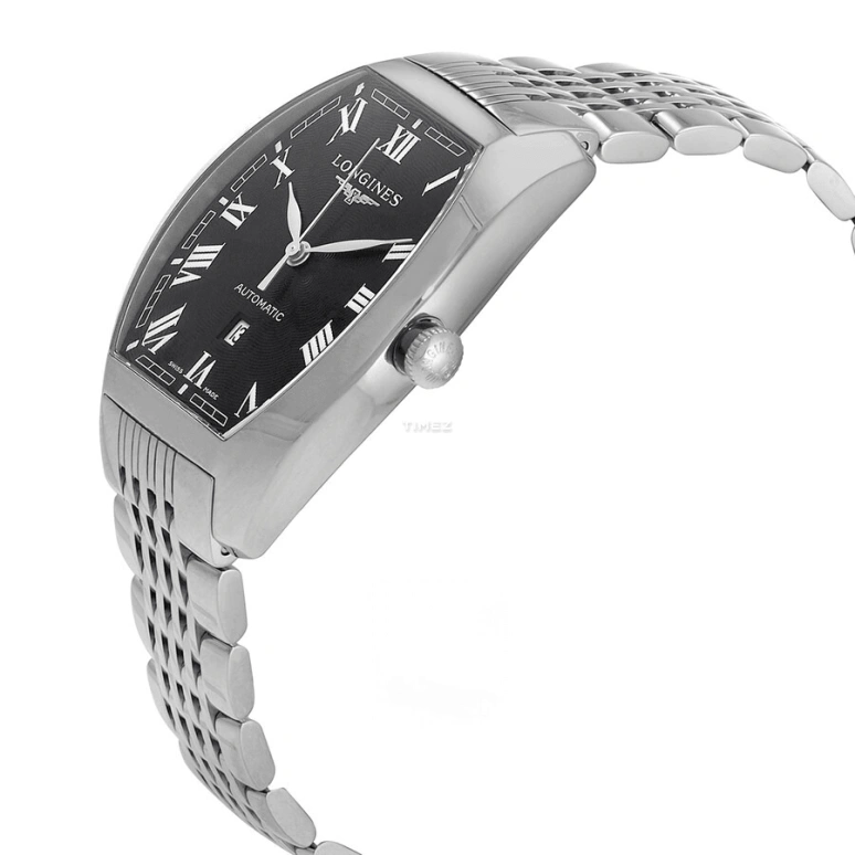 Longines,Evidenza 30.50x35.60mm,30.50x35.60mm,Stainless Steel,Black,Automatic,Day,45hours,L2,L2.342.4.51.6