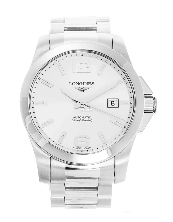 Longines,Conquest 41mm,41mm,Stainless Steel,Silver,Automatic,Day,38hours,L3,L3.677.4.76.6