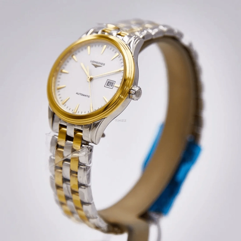 Longines,Flagship 30mm,30mm,Stainless Steel,White,Automatic,Day,40hours,L4,L4.374.3.22.7