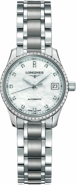 Longines,Master 25.50mm,25.50mm,Stainless Steel,White,Automatic,Date,40hours,L2,L2.128.0.87.6