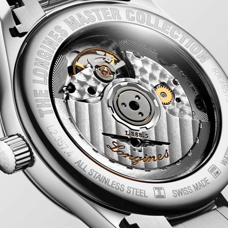 Longines,Master 34mm,34mm,Stainless Steel,White,Automatic,Day,64hours,L2,L2.357.4.87.6