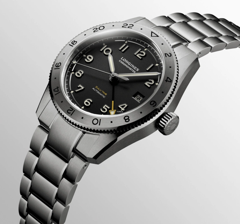 Longines,Spirit 39mm,39mm,Titanium,Black,Smoky Coal,Automatic,Day,Dule Time,L3,L3.802.1.59.6 
