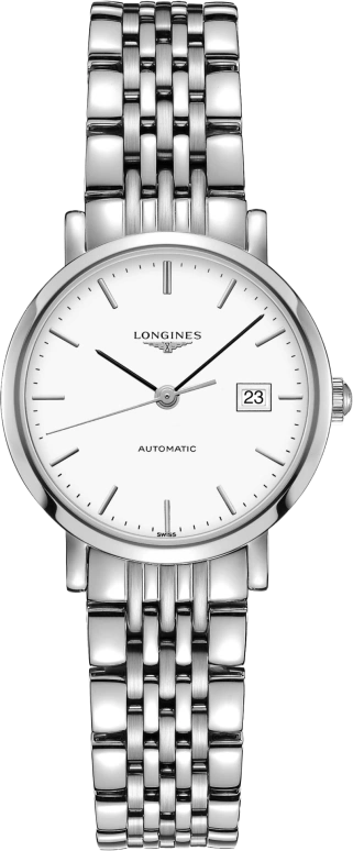 Longines,Elegant 29mm,29mm,Stainless Steel,White,Automatic,Date,40hours,L4,L4.310.4.12.6