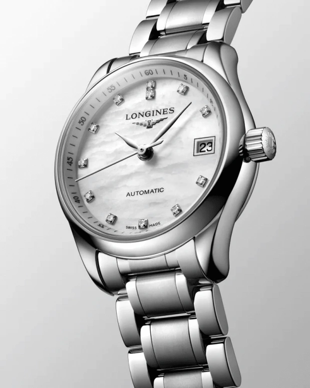 Longines,Master 25.50mm,25.50mm,Stainless Steel,White,Automatic,Date,40hours,L2,L2.128.4.87.6