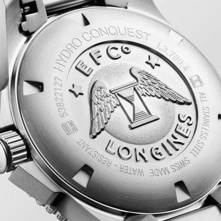 Longines,HydroConquest 39mm,39mm,Ceramic,Stainless Steel,Black,Automatic,Date,64hours,L3,L3.780.4.56.6