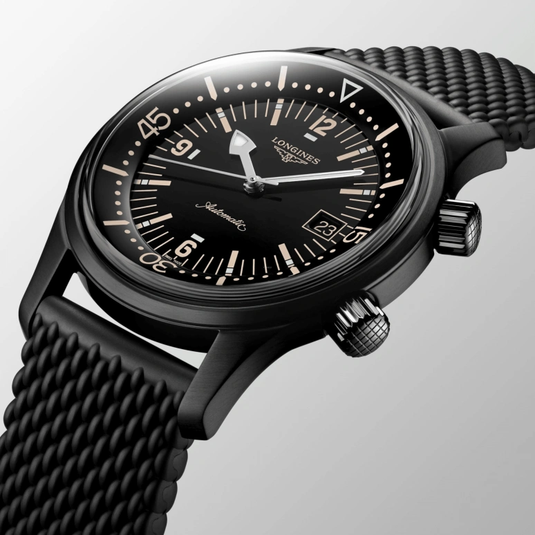 Longines,Heritage Classic 42mm,42mm,Stainless Steel,Black,Automatic,Date,65hours,L3,L3.774.2.50.9