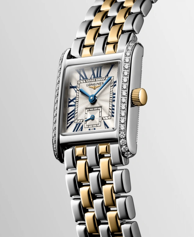 Longines,Mini DolceVita 21.50x29mm,21.50x29mm,Stainless Steel,Yellow Gold,Silver,Quartz,26280hours,In-house Caliber,L5,L5.200.5.78.7