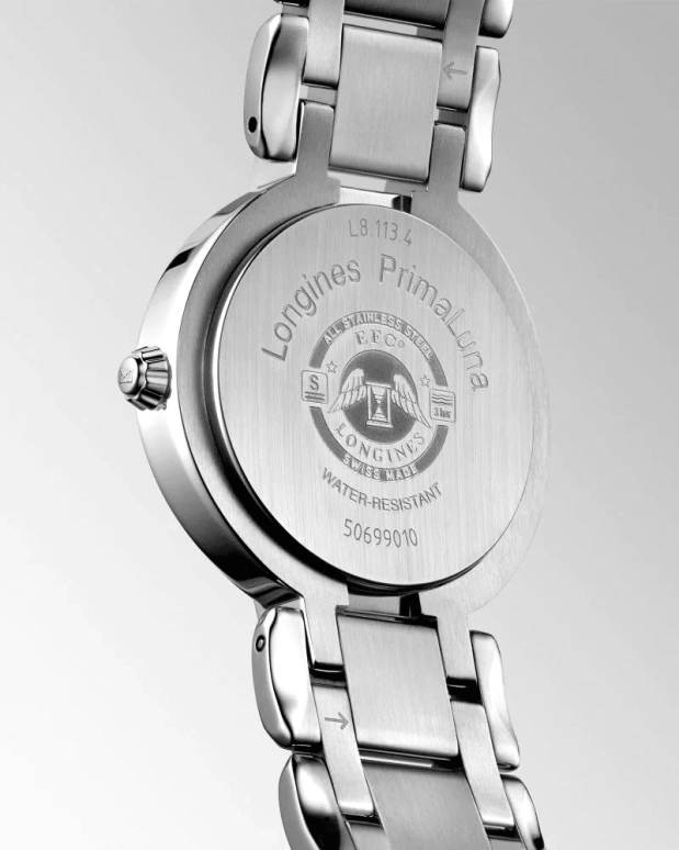Longines,PrimaLuna 30mm,30mm,Stainless Steel,Blue,Automatic,Date,40hours,L8,L8.113.4.98.6