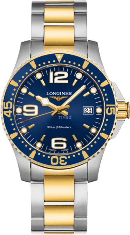 Longines,HydroConquest 39mm,39mm,Stainless Steel,Blue,Quartz,Date,26280hours,L3,L3.740.3.96.7