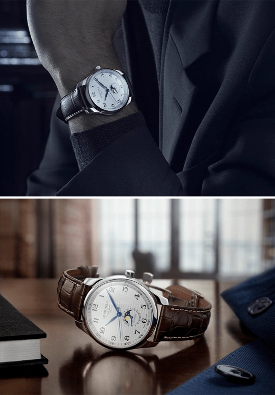 Longines,Master 42mm,42mm,Stainless Steel,Silver,Automatic,Moonphase,Date,L2,L2.919.4.78.3