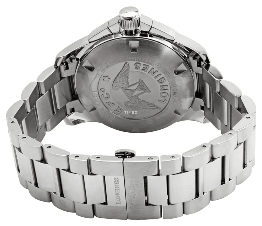Longines,Conquest 44mm,44mm,Stainless Steel,Blue,Automatic,Chronograph,Day,L3,L3.801.4.96.6