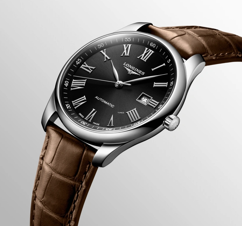 Longines,Master 42mm,42mm,Stainless Steel,Black,Automatic,Day,64hours,L2,L2.893.4.59.2