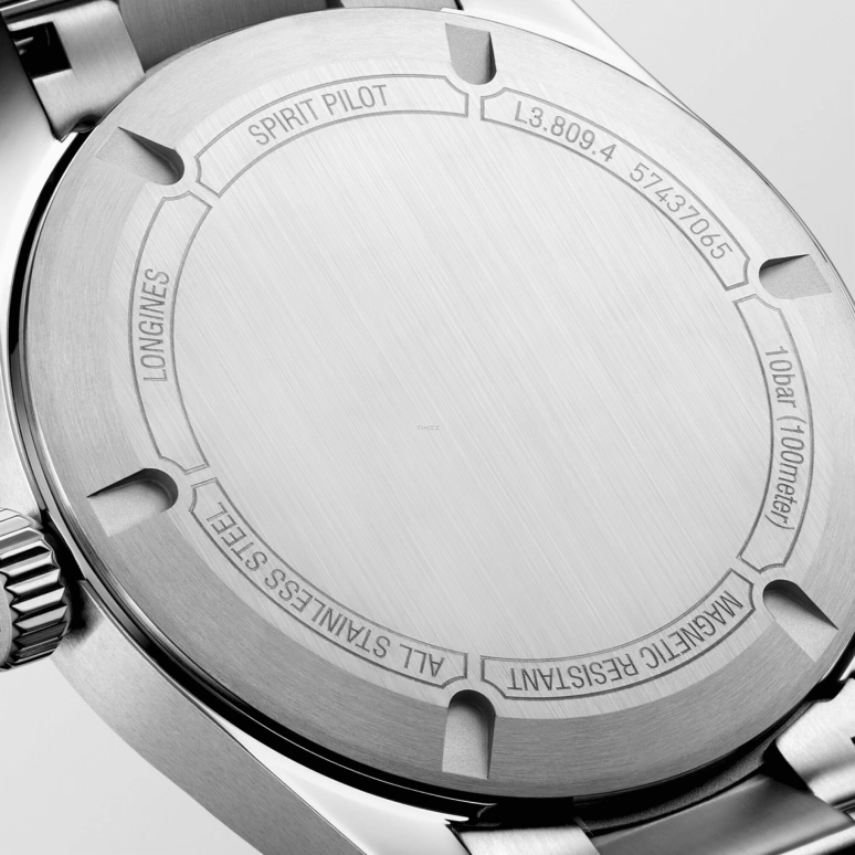 Longines,Spirit 39mm,39mm,Stainless Steel,Black,Automatic,Anti-magnetic,64hours,L3,L3.809.4.53.6